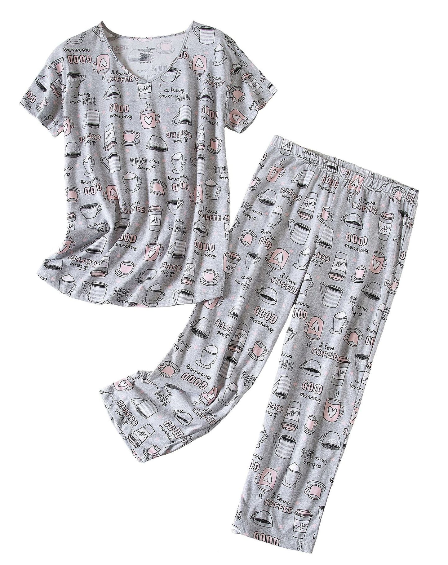 Fun graphic pajama set for women Chic and Style