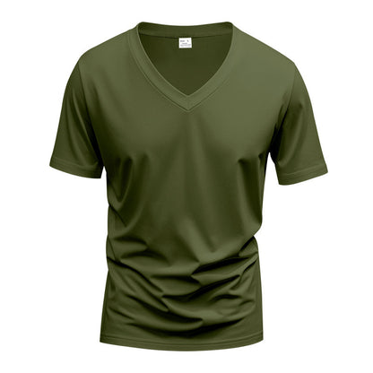 T-shirt fonctionnel pour hommes avec col V en matériau respirant Chic und Stil