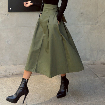 Roc robe A-line pour femmes avec taille haute et plis Chic und Stil