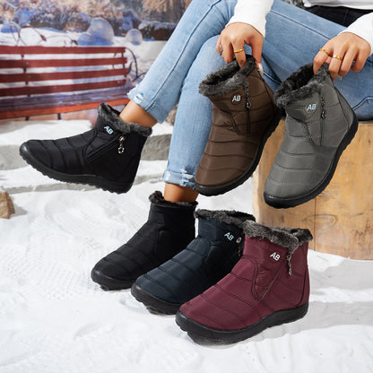 Bottes d'hiver pour femmes avec zip pratique et doublure intérieure douillette Chic und Stil