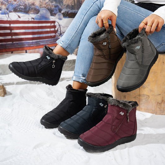 Bottes d'hiver pour femmes avec zip pratique et doublure intérieure douillette Chic und Stil