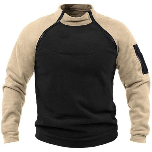Pull-over en polaire fonctionnel pour homme avec col montant Chic und Stil