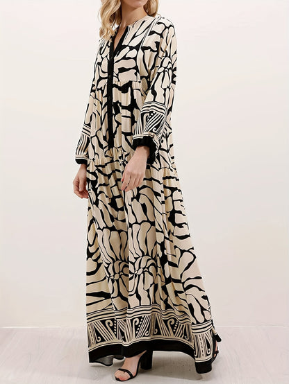 Robe maxi boho pour femmes avec design floral Chic und Stil