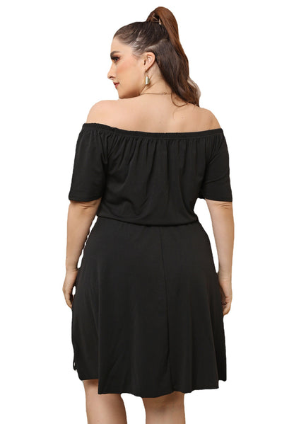 Robe A-Ligne Off-Shoulder Femme avec Détail Découpé Chic und Stil