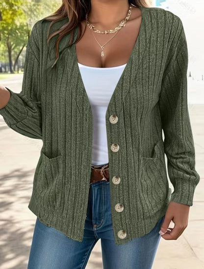 Cardigan à boutons texturé pour femmes Chic und Stil