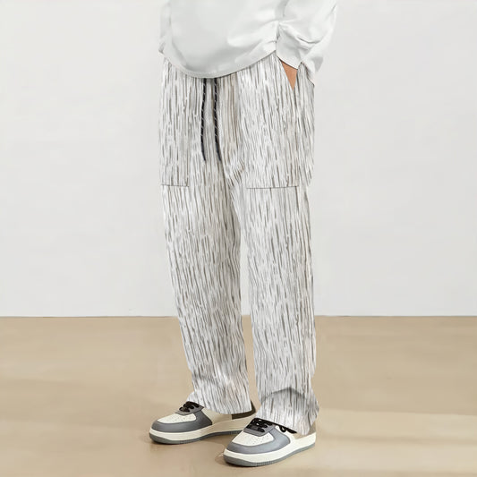 Casual leisure pants for men with practical pockets and elastic waistband Chic and Style