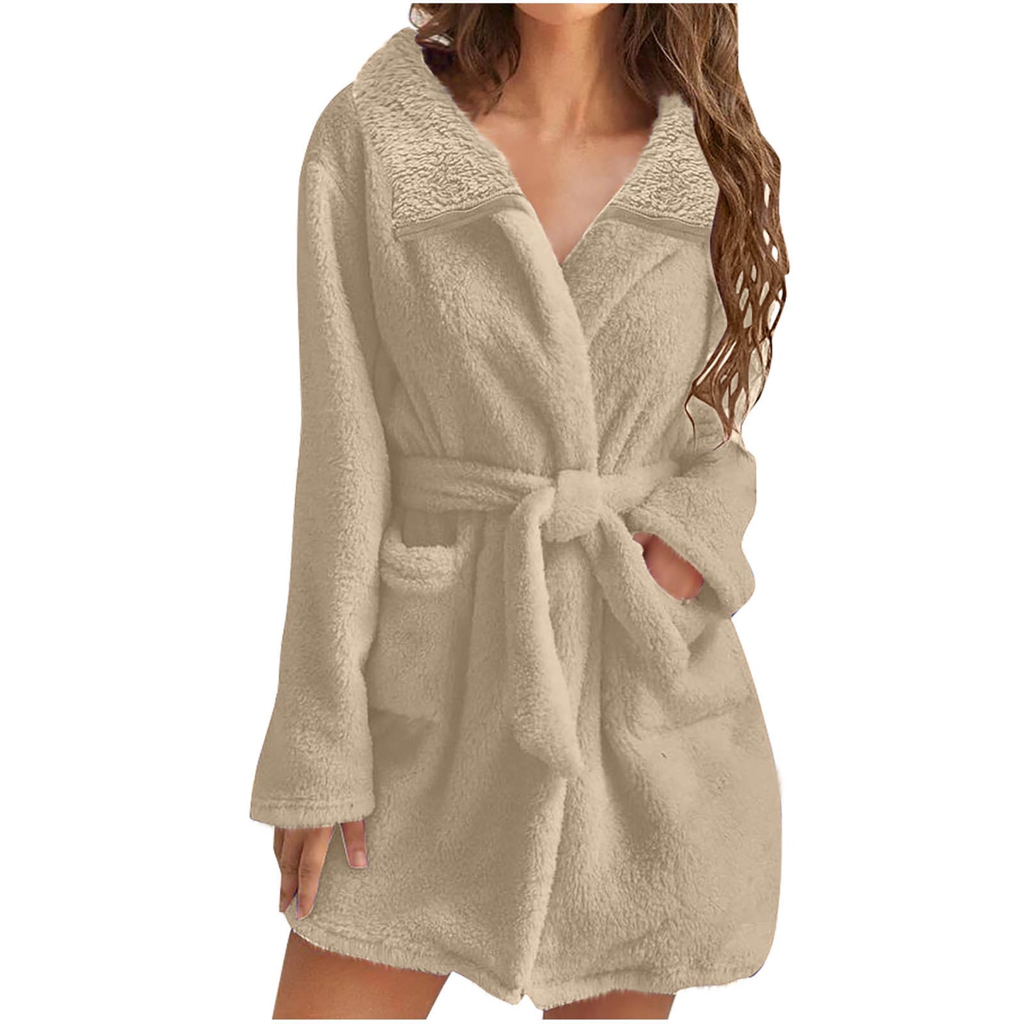Ladies Cozy Polar Fleece Robe Chic and Style