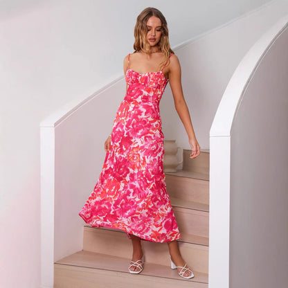 Robe Maxi Imprimé Floral Chic und Stil