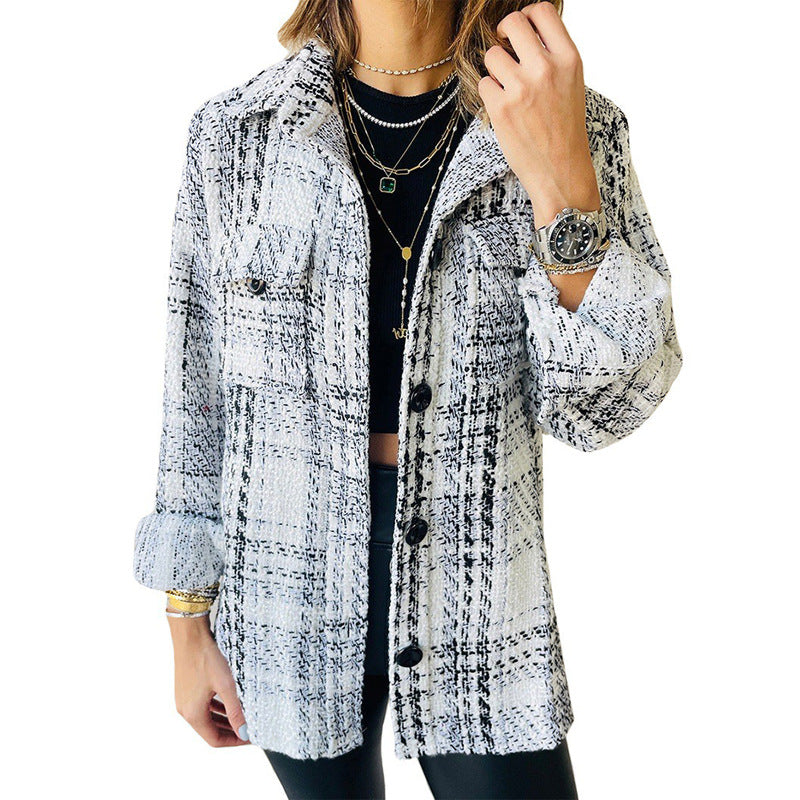 Chemise à carreaux pour femmes avec poches et coupe décontractée Chic und Stil