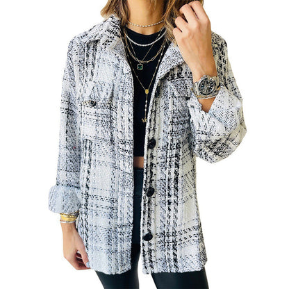 Chemise à carreaux pour femmes avec poches et coupe décontractée Chic und Stil