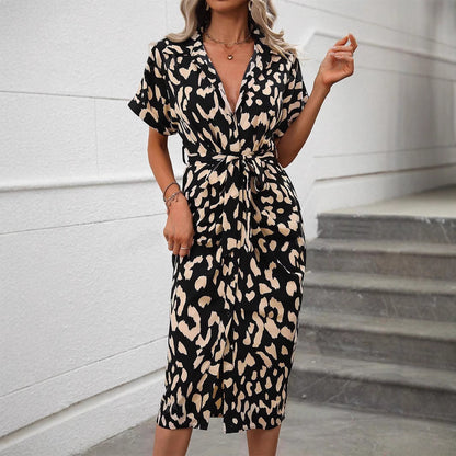 Robe chemise à imprimé animal pour dames Chic und Stil