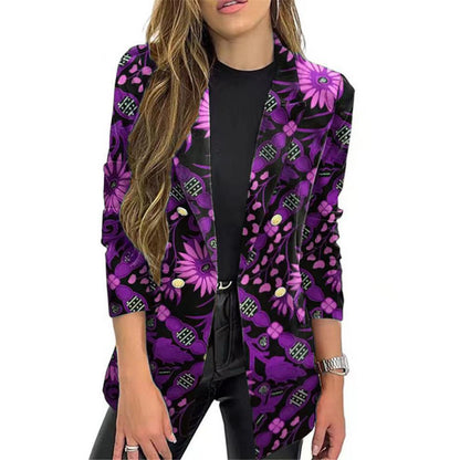 Blazer tendance pour femmes avec motif floral et coupe oversize Chic und Stil