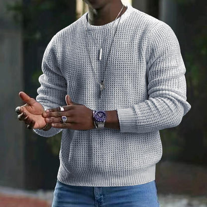 Structured knit pullover for men in soft material Chic and Style