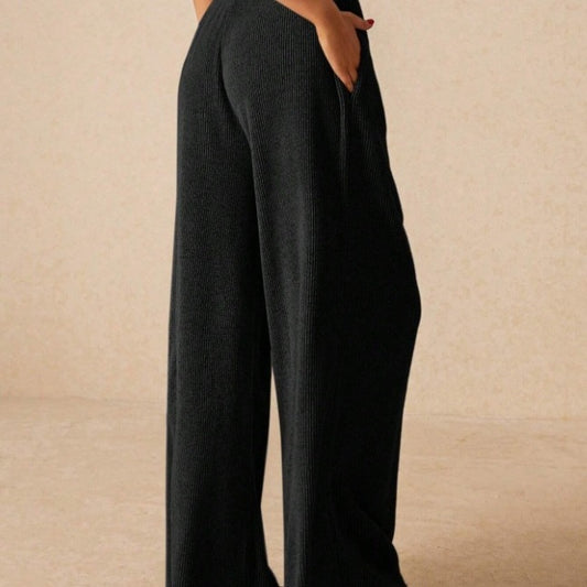 Pantalon de détente ample pour femme avec ceinture élastique et cordon de serrage Chic und Stil