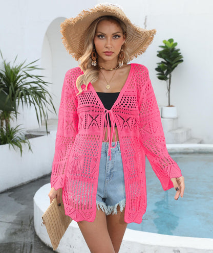 Dames Cardigan Plage Tricot Ouvert Chic und Stil