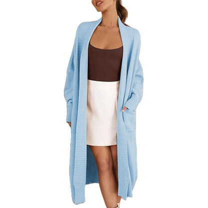 Cardigan en tricot à manches longues pour femmes avec grandes poches et coupe décontractée Chic und Stil