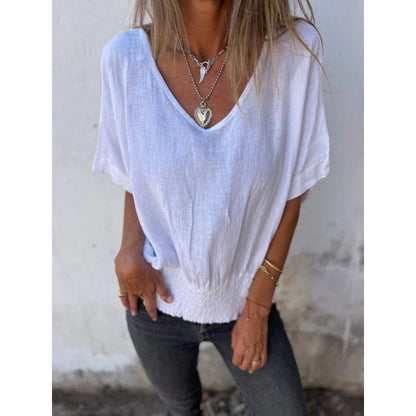 Dame haut décontracté avec ourlet élastique Chic und Stil