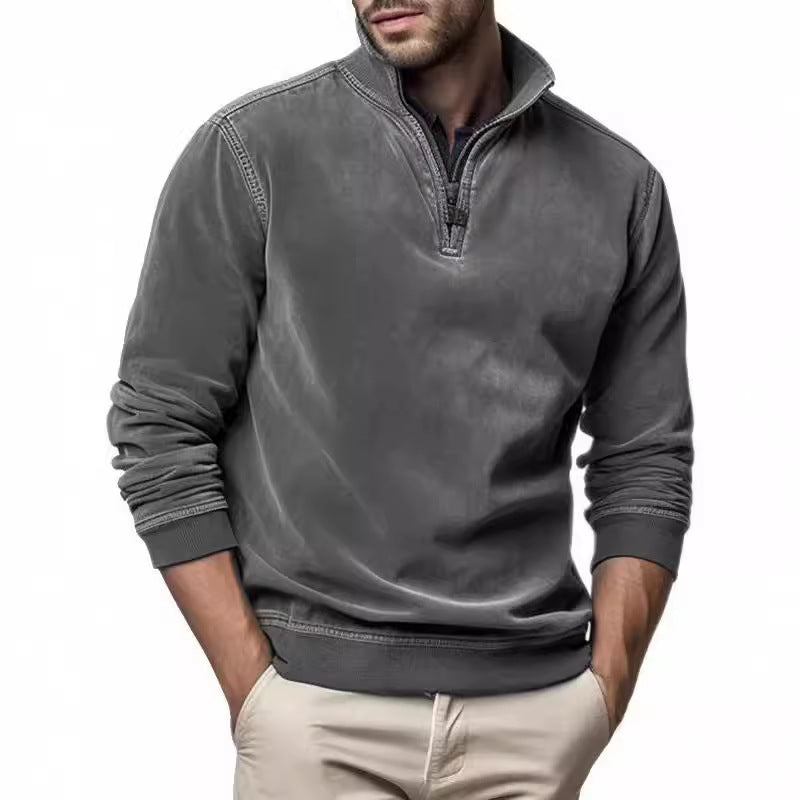 Pull sportif pour hommes avec col montant pratique Chic und Stil