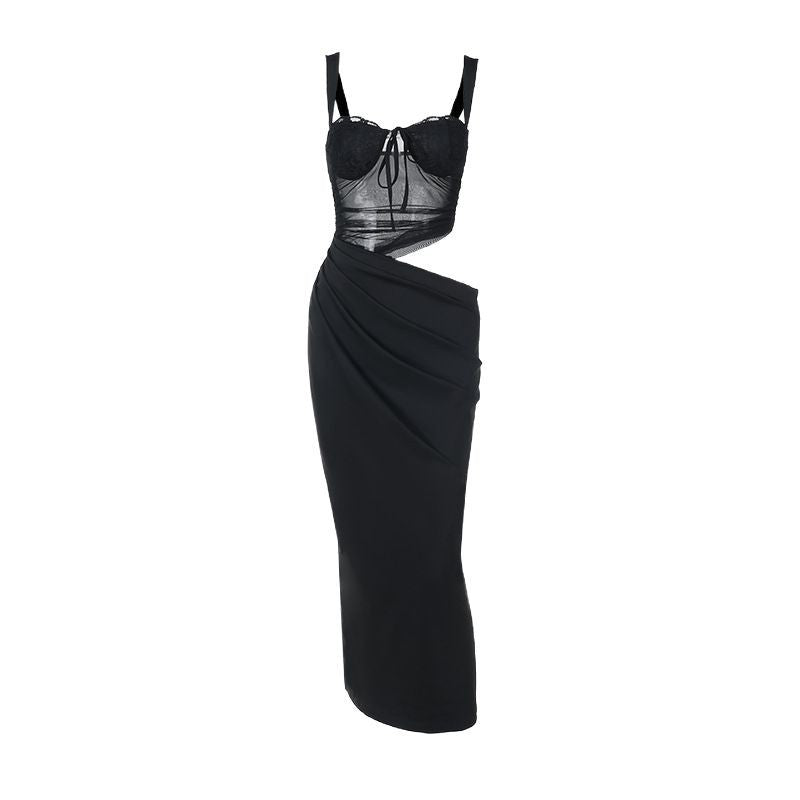 Dames Haut transparent Robe maxi Chic und Stil