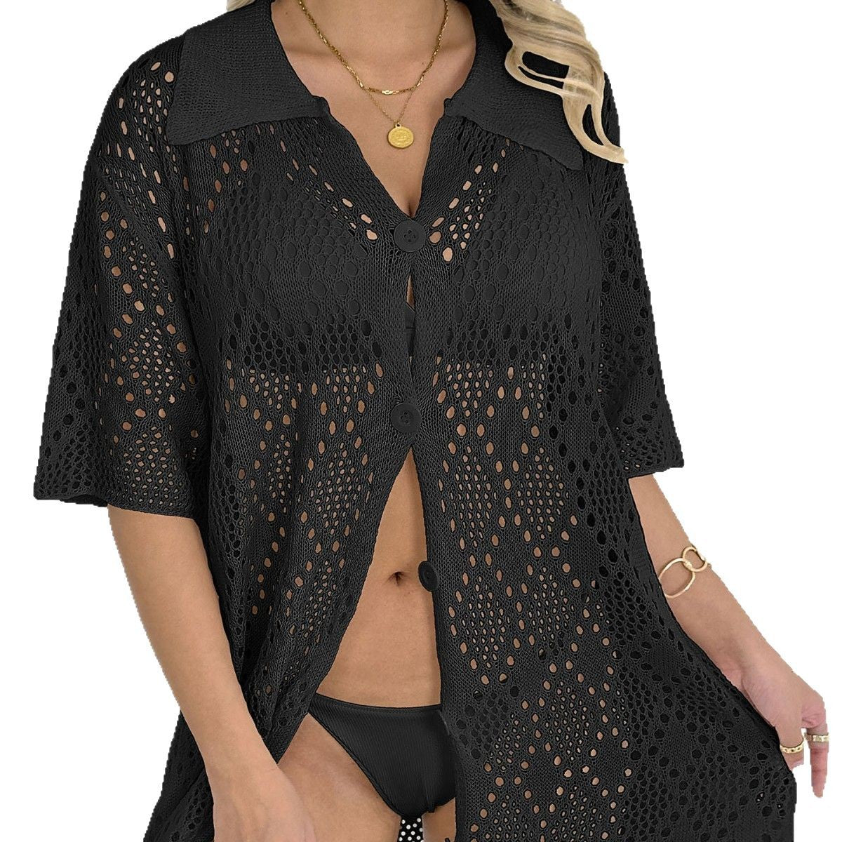 Chemisier de plage en crochet pour femmes Chic und Stil