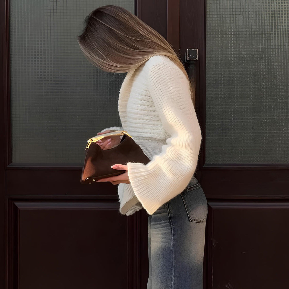 Dames cardigan décontracté avec une ouverture à l'avant et des manches larges Chic und Stil