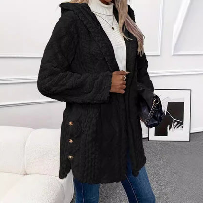 Ladies Cozy Fleece Jacket with Hood Chic and Style