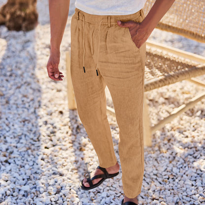 Men's casual pants with elastic waistband and side pockets. Chic and Style