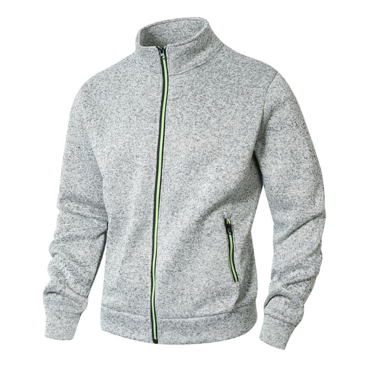 Veste en fleece sportive pour hommes avec col montant confortable et poches zippées Chic und Stil