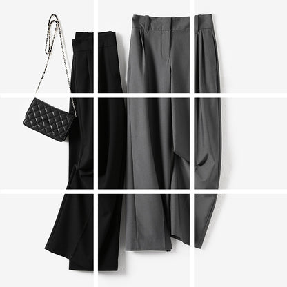 High-waisted pleated wide leg pants for women Chic und Stil