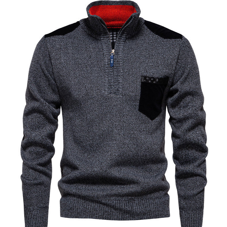Pull homme avec col montant et accents à la mode Chic und Stil