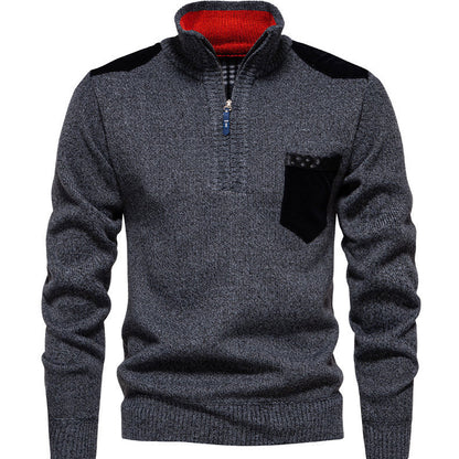 Pull homme avec col montant et accents à la mode Chic und Stil