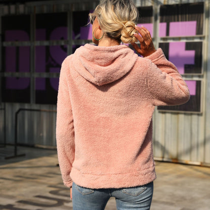 Dames Hoodie douillet avec motif animalier Chic und Stil