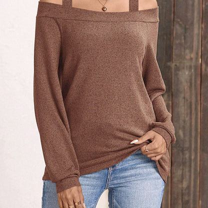 Pull femme avec décolleté bardot et coupe confortable Chic und Stil
