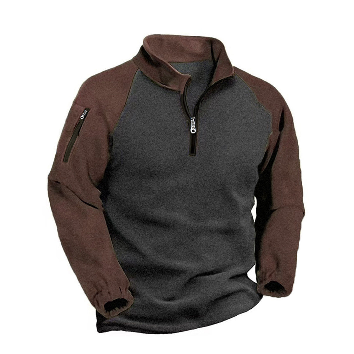 Functional fleece jacket for men with high collar and zipper Chic und Stil