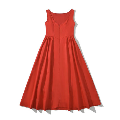 Robe maxi femme avec une coupe élégante et fluide et un col rond Chic und Stil