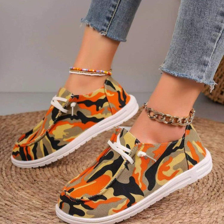 Baskets confortables pour dames au design camouflage Chic und Stil