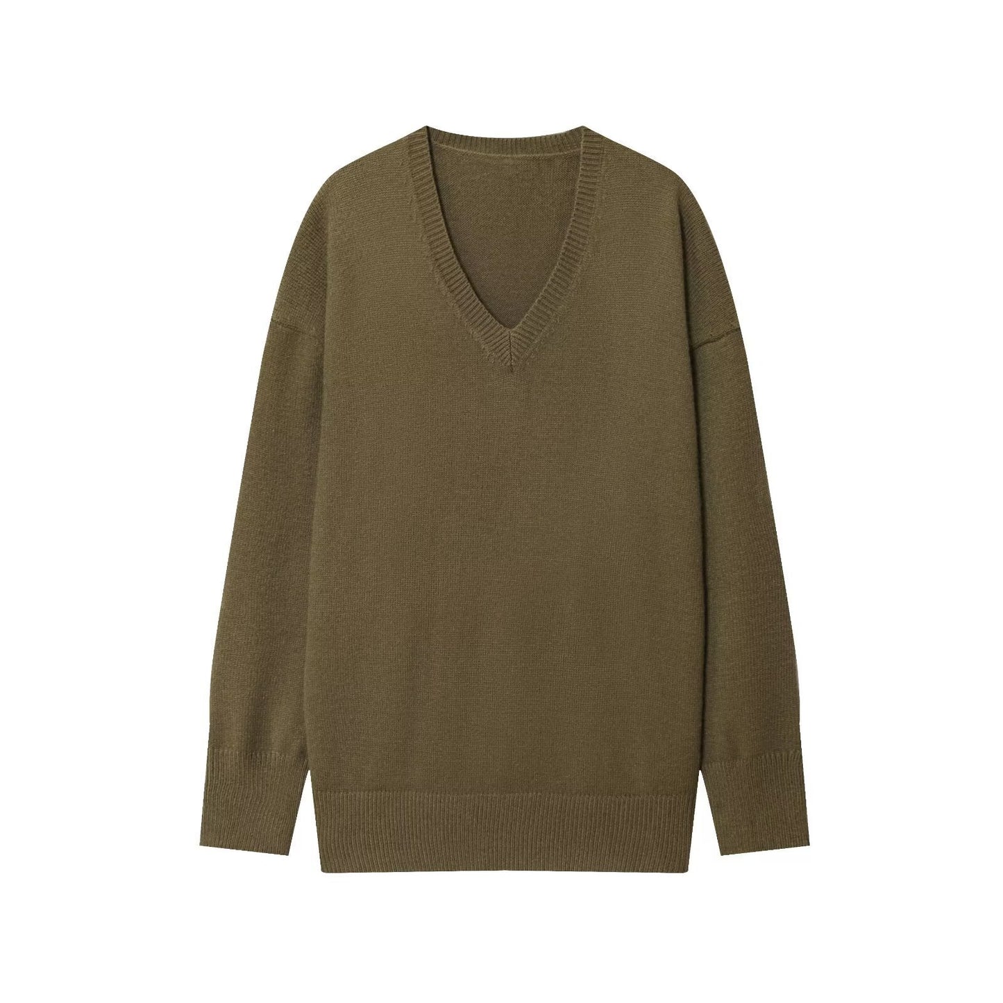 Pull en viscose pour femmes avec décolleté en V et coupe décontractée Chic und Stil