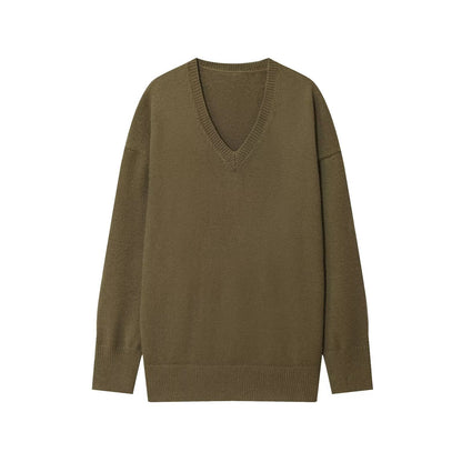 Pull en viscose pour femmes avec décolleté en V et coupe décontractée Chic und Stil