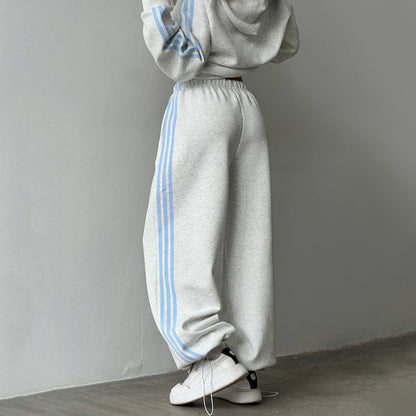 Casual sports set for women with hoodie and loose pants Chic and Style