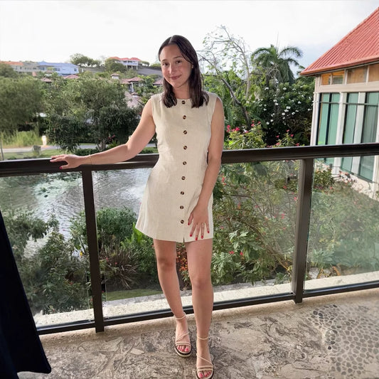 Robe chemise sans manches pour femmes avec poches pratiques et détails de boutons décoratifs Chic und Stil