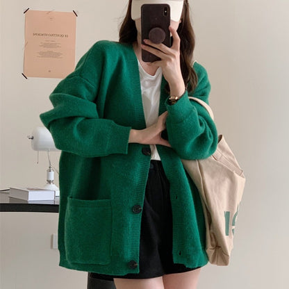 Dames Gilet confortable en tricot avec des manches larges et des poches pratiques Chic und Stil