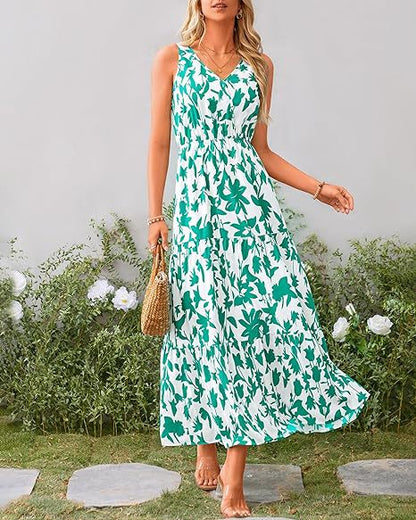 Robe maxi femme avec des appliques florales et des bretelles étroites Chic und Stil
