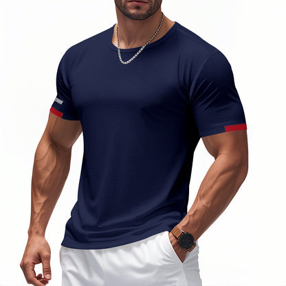 T-shirt fonctionnel pour hommes avec design respirant et détails réfléchissants Chic und Stil