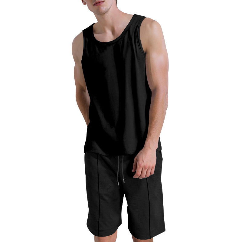 Tenue de sport décontractée pour hommes avec haut sans manches et shorts Chic und Stil