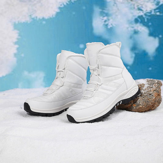 Bottes d'hiver pour femmes imperméables, rembourrées, avec semelle antidérapante et système de laçage rapide élastique Chic und Stil