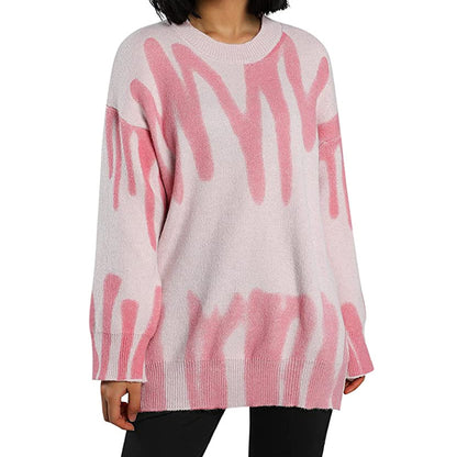 Dames pull oversized à la mode avec dégradé de couleurs unique Chic und Stil