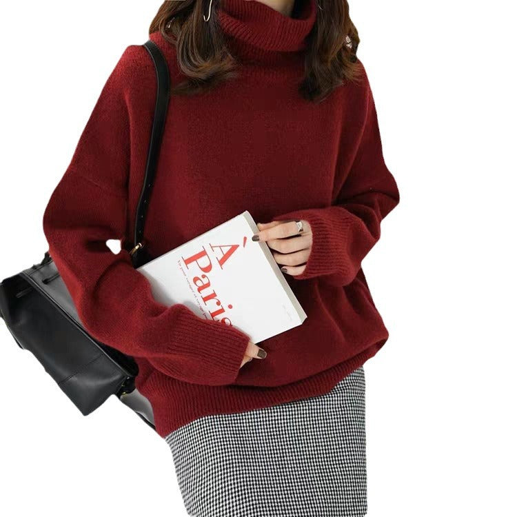 Pull à col roulé confortable pour femmes en laine de haute qualité Chic und Stil