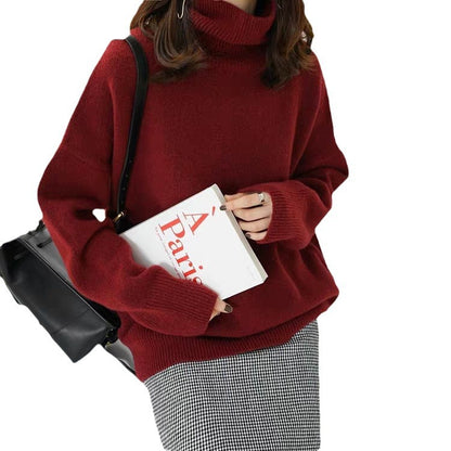 Pull à col roulé confortable pour femmes en laine de haute qualité Chic und Stil