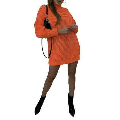 Pull en grosse maille pour femmes avec col montant et coupe décontractée Chic und Still