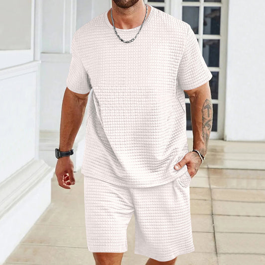 Ensemble de t-shirt à manches courtes décontracté et de shorts Chic und Stil pour hommes